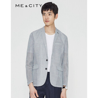 京东PLUS会员：ME&CITY 男纯色两粒扣轻薄修身西装外套