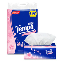 Tempo 得宝 樱花香味抽纸 4层*90抽*4包  *2件