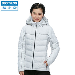 迪卡侬滑雪服女冬季户外加厚防风防水保暖单双板羽绒服上衣WEDZE1