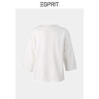 ESPRIT 埃斯普利特 女士蝴蝶结圆领棉质卫衣 089EE1J011 米白色 XS