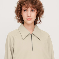 UNIQLO 优衣库 女士半拉链卫衣 424868 乳白色 L