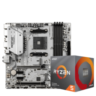 微星(MSI)B450M MORTAR TITANIUM 迫击炮钛金版主板 +AMD 锐龙5 3600盒装CPU套装板U套装