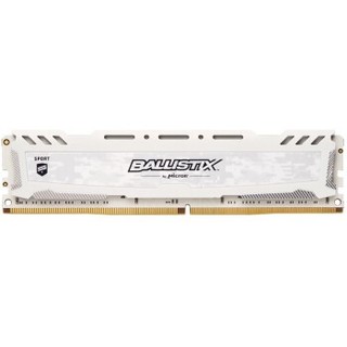 crucial 英睿达 镁光 台式机内存条 16G DDR4 2400 马甲白色