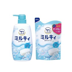 Cow 牛牌 石碱温和皂香沐浴露 550ml 替换装 400ml 组合装 *2件