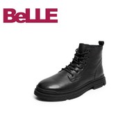 Belle/百丽2019冬季商场同款牛皮革男马丁靴皮短靴(绒里)6TM01DD9