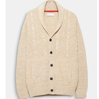 ESPRIT 埃斯普利特 男士纯色筒翻纽扣针织衫 098EE2I014 淡棕色 165/84A/S