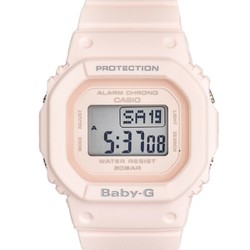 卡西欧(CASIO)小方块女表 BABY-G 数字显示多功能运动石英手表时尚腕表