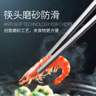 onlycook304不锈钢便携餐具筷勺套装防滑筷子勺子学生旅游餐具盒