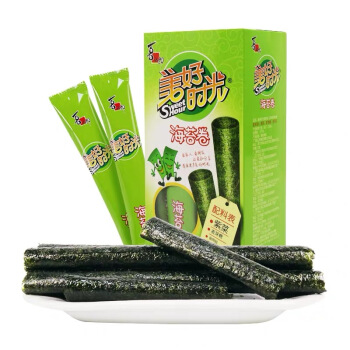 喜之郎美好时光海苔卷原味265g盒装宝宝儿童婴儿零食5件