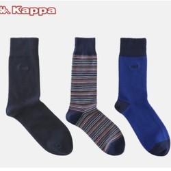 Kappa 卡帕 KP8W04 男士复古条纹长筒袜 3双