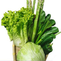 一番滋园 新鲜时令蔬菜组合 5种 （球生菜 罗莎绿 芦笋500g 广东菜心500克 青椒）5斤