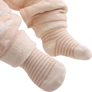 象宝宝（elepbaby）婴儿袜子 秋冬加厚款彩棉条纹袜 4双盒装 14-16CM(2-3岁) *2件