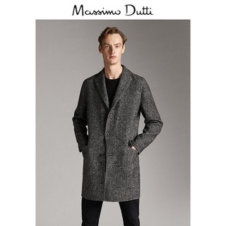季末折扣 Massimo Dutti男装  秋冬新款羊毛男式修身大衣 02401301802