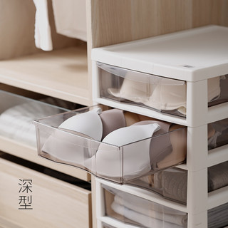 JEJ日本进口抽屉式收纳柜塑料多层储物柜卧室文件柜书桌下整理柜