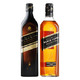 JOHNNIE WALKER 尊尼获加 醇黑+黑牌 威士忌组合 700ml*2瓶