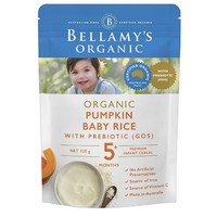 BELLAMY'S 贝拉米 有机婴儿南瓜益生元米粉125克/袋 4袋装