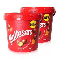 maltesers 麦提莎 澳洲麦提莎麦丽素巧克力球桶装465g*2罐进口零食