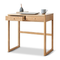 YESWOOD 源氏木语 Y84X10 北欧书橡木办公桌  600*500*750mm 原木色