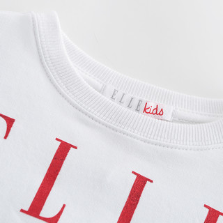 ELLE Kids童装女童圆领卫衣儿童套头衫2019秋装新款中大童长袖T恤