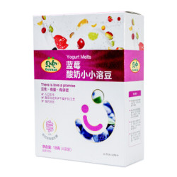 贝兜儿童零食 蓝莓味酸奶小小溶豆 宝宝辅食水果酸奶溶豆豆 18g *4件