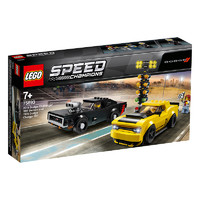 LEGO 乐高 超级赛车系列 75893 2018道奇挑战者SRT和1970道奇战马RT赛车 *2件