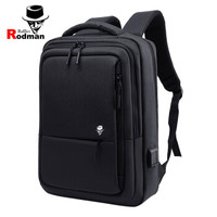 莱弗世 RAFFLES 双肩包私模笔记本电脑包商务男士手提休闲背包设计师款时尚书包13.3-15.6英寸 003黑色
