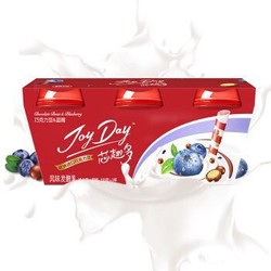 伊利 JoyDay芯趣多 巧克力豆&蓝莓 220g*3 吸果杯 低温酸奶酸牛奶风味发酵乳 *6件+凑单品