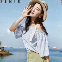 Semir 森马 19-038040315 女士短袖衬衫