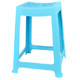 茶花 塑料凳子家用椅子条纹板凳46.6cm高方凳子 蓝色  A0838P *10件