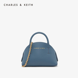 CHARLES＆KEITH女包CK6-30270428链条手提单肩贝壳包钱包女 Blue蓝色 XS