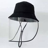 素奢 男女通用防唾液遮阳帽 SS-FFM002 黑色 M