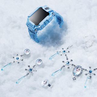 小天才 Z6 冰雪奇缘定制款 4G智能手表 蓝色表壳 冰蓝色软胶表带（北斗、GPS）