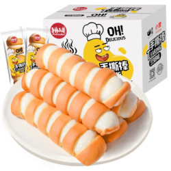 零趣 豆奶味手撕面包 500g