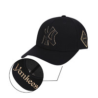 MLB男女同款刺绣NY logo可调节棒球鸭舌帽