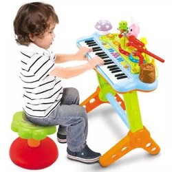 汇乐玩具（HUILE TOYS）益智玩具 多功能电子琴 带麦克风益智玩具琴儿童钢琴37键 儿童节送礼 669