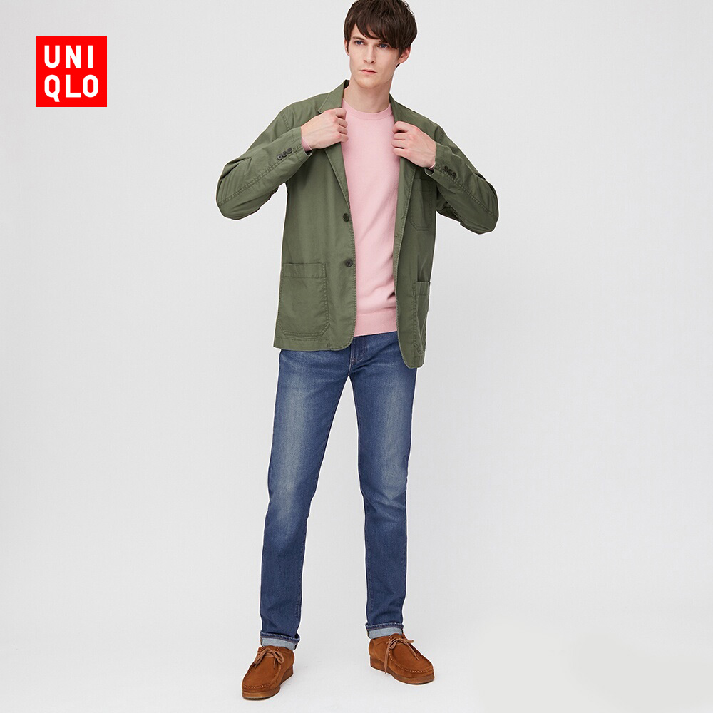 优衣库男装修身牛仔裤水洗产品425301uniqlo