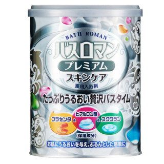 日本进口巴斯洛漫银罐奶香沐浴盐泡澡足浴洗澡盐去角质滋润型680g
