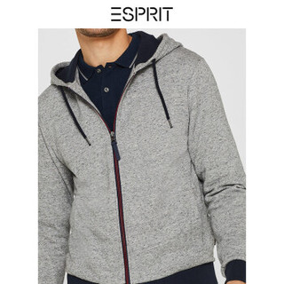 ESPRIT 埃斯普利特 男士罗纹长袖卫衣男 089EE2J003-305 中灰 175/96A/M