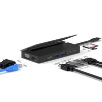 BYEASY 九合一 Type-C扩展坞（Type-C*2+USB3.0*2+TF/SD+HDMI+VGA+千兆网卡)