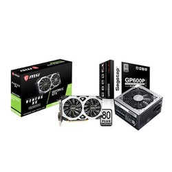 MSI 微星 GTX 1660 SUPER 万图师 6GB 显卡搭鑫谷 GP600P 白金版 500W 电源