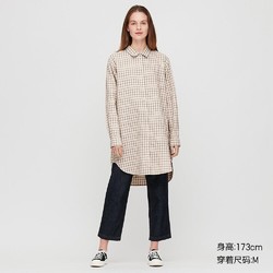 UNIQLO 优衣库 428466 女士麻棉混纺衬衣