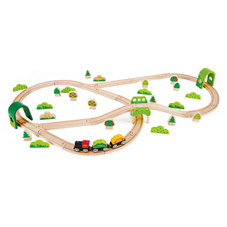 德国(Hape)火车轨道森林历险套儿童轨道玩具早教益智玩具 3岁+ E3713