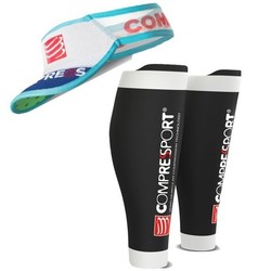 COMPRESSPORT 空顶帽小腿套组合装 跑步健身装备