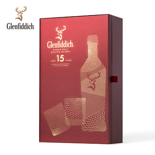 格兰菲迪15年单一麦芽苏格兰威士忌进口洋酒礼盒洋酒套装组合