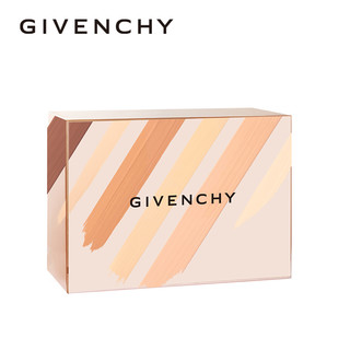 GIVENCHY 纪梵希 恒久彩妆套装 (粉底液Y110+四宫格散粉1号+唇膏N13+大理石条纹唇膏粉色)