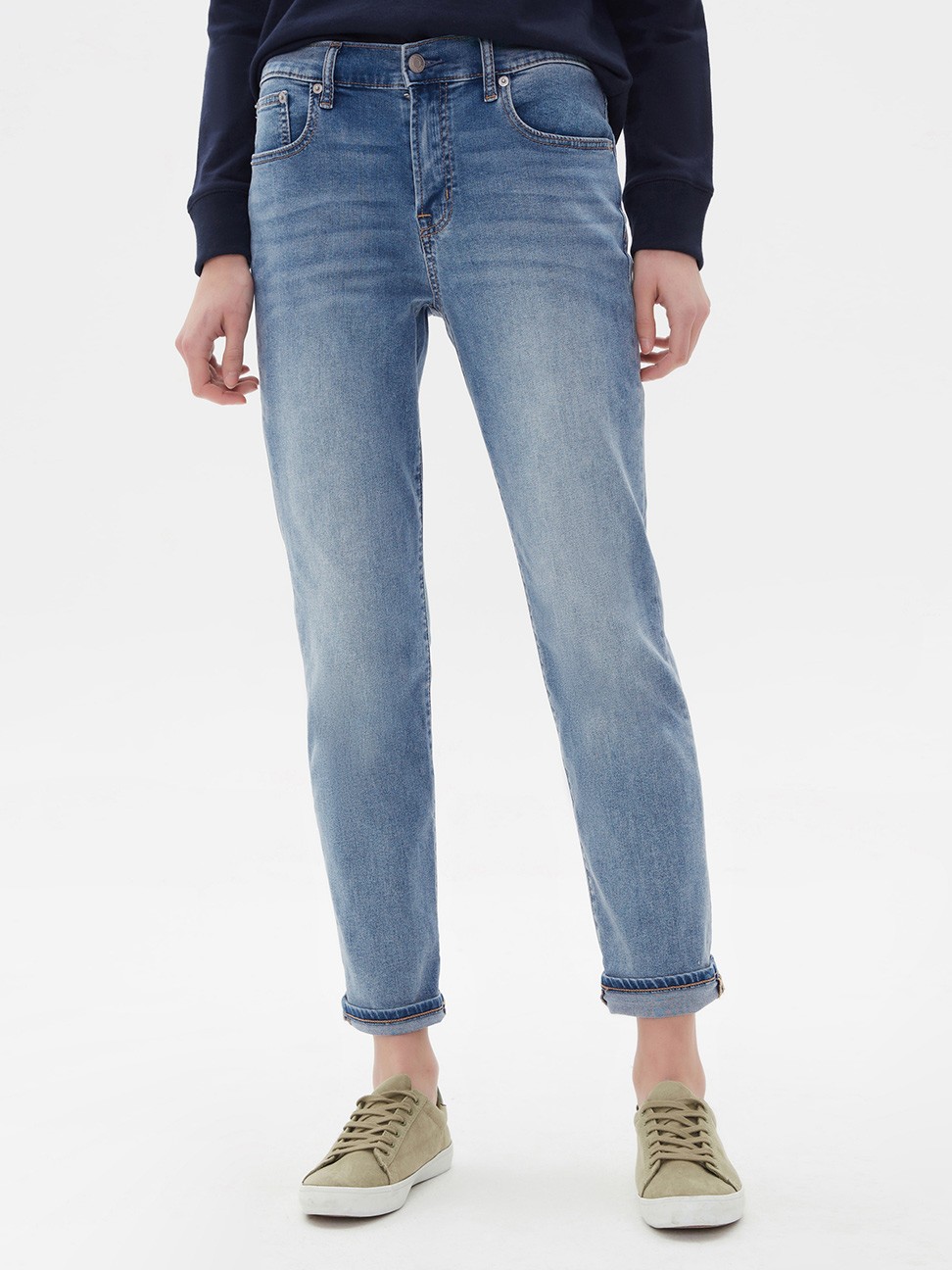 gap盖璞375835女士卷边裤脚牛仔裤3件