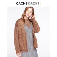 Cache Cache 捉迷藏 女款棕色针织开衫
