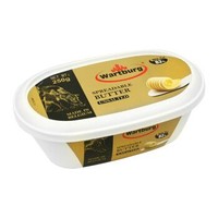 限地区、有券的上：wartburg 沃特堡  涂抹黄油（无盐） 250g +大堡礁 黑胡椒味再制干酪片 200g *5件