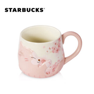 STARBUCKS 星巴克 陶瓷创意马克杯 猫咪拥樱款 355ml
