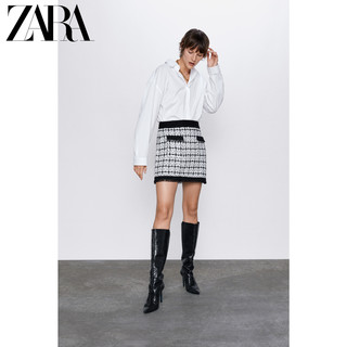 ZARA 新款 女装 斜纹软呢迷你裙 08146129093